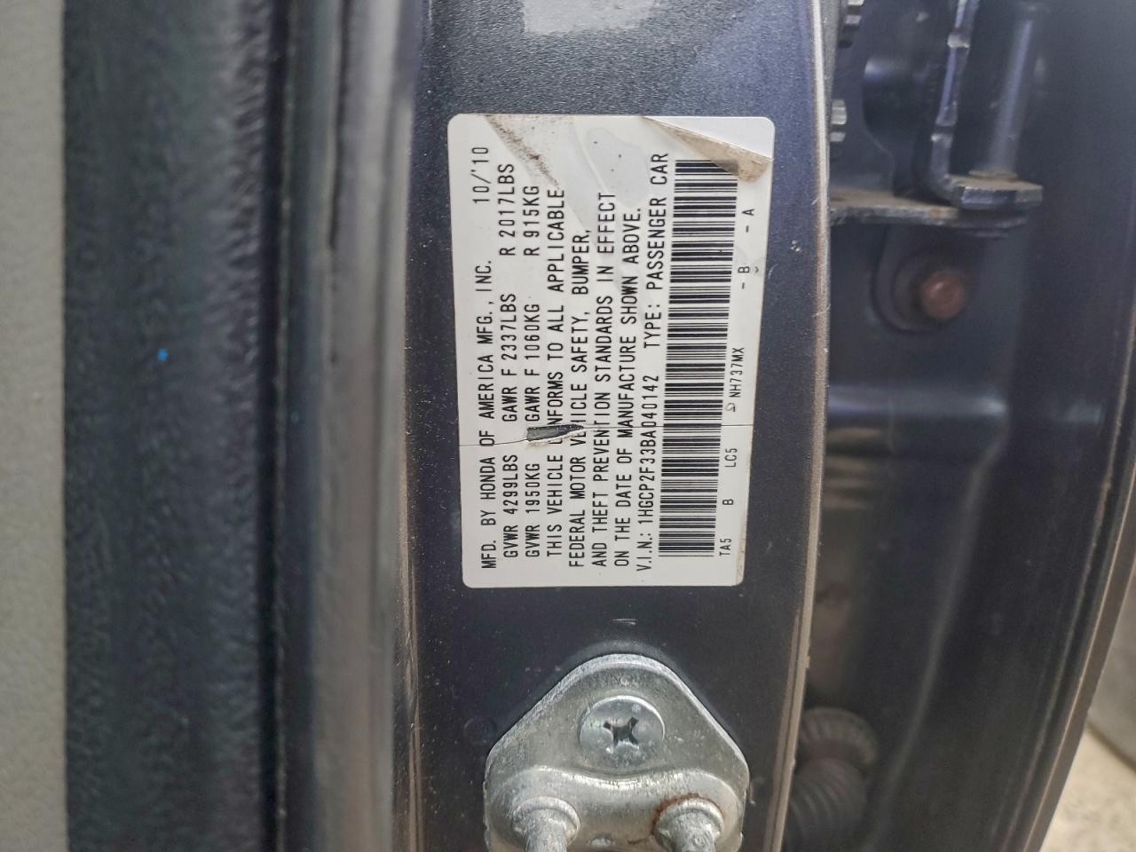 2011 HONDA ACCORD