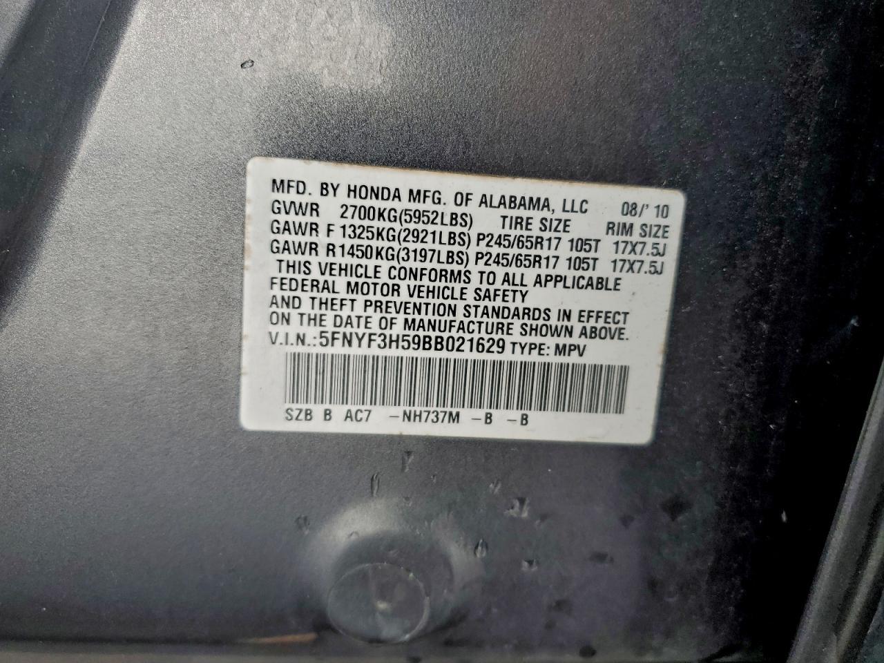 2011 HONDA PILOT