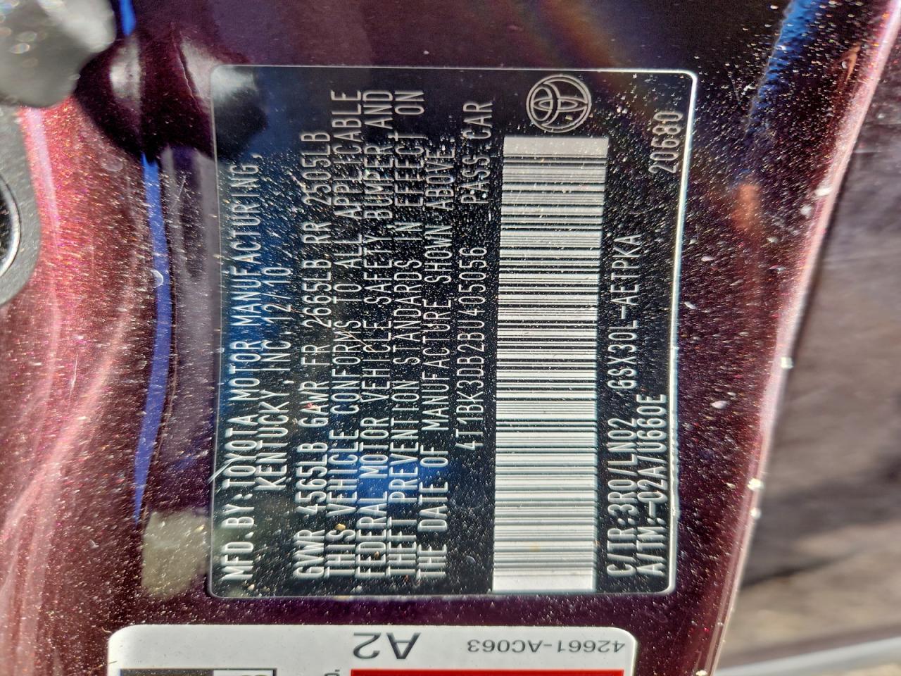 2011 TOYOTA Avalon