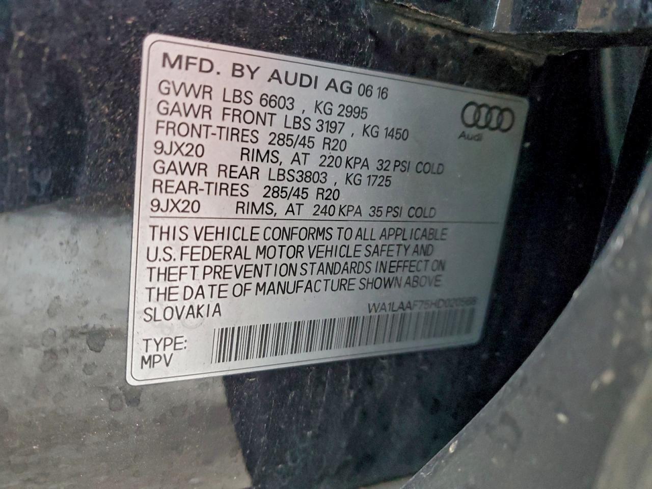 2017 AUDI Q7