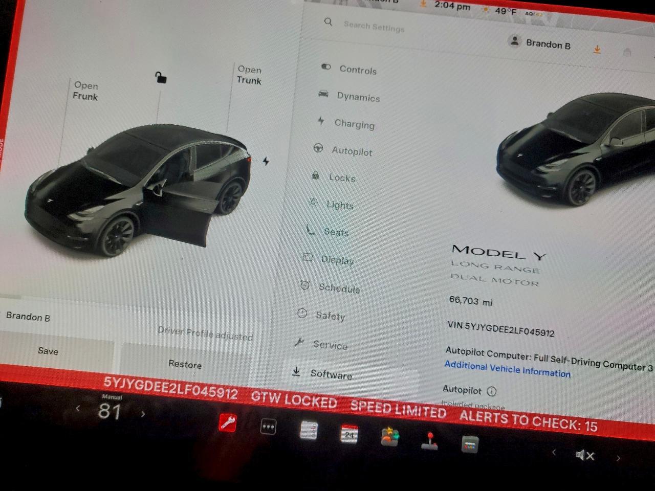 2020 TESLA MODEL Y