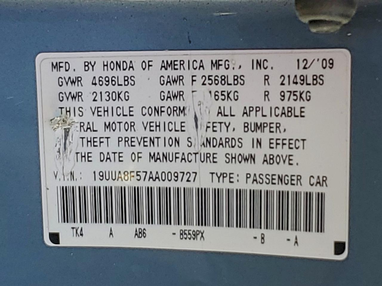 2010 ACURA TL