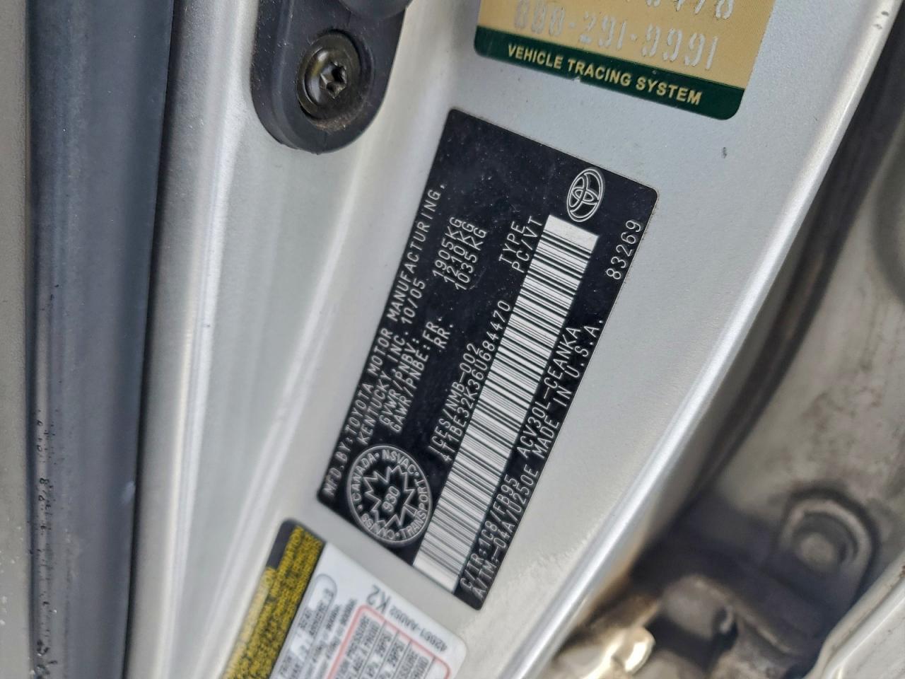 2006 TOYOTA CAMRY