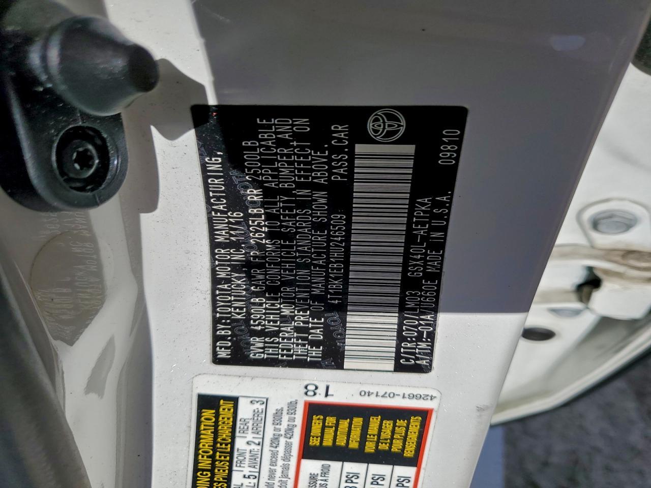 2017 TOYOTA Avalon