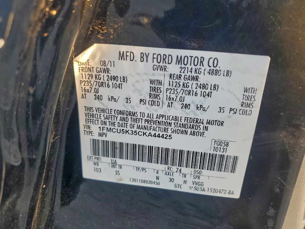 2012 FORD Escape Hybrid