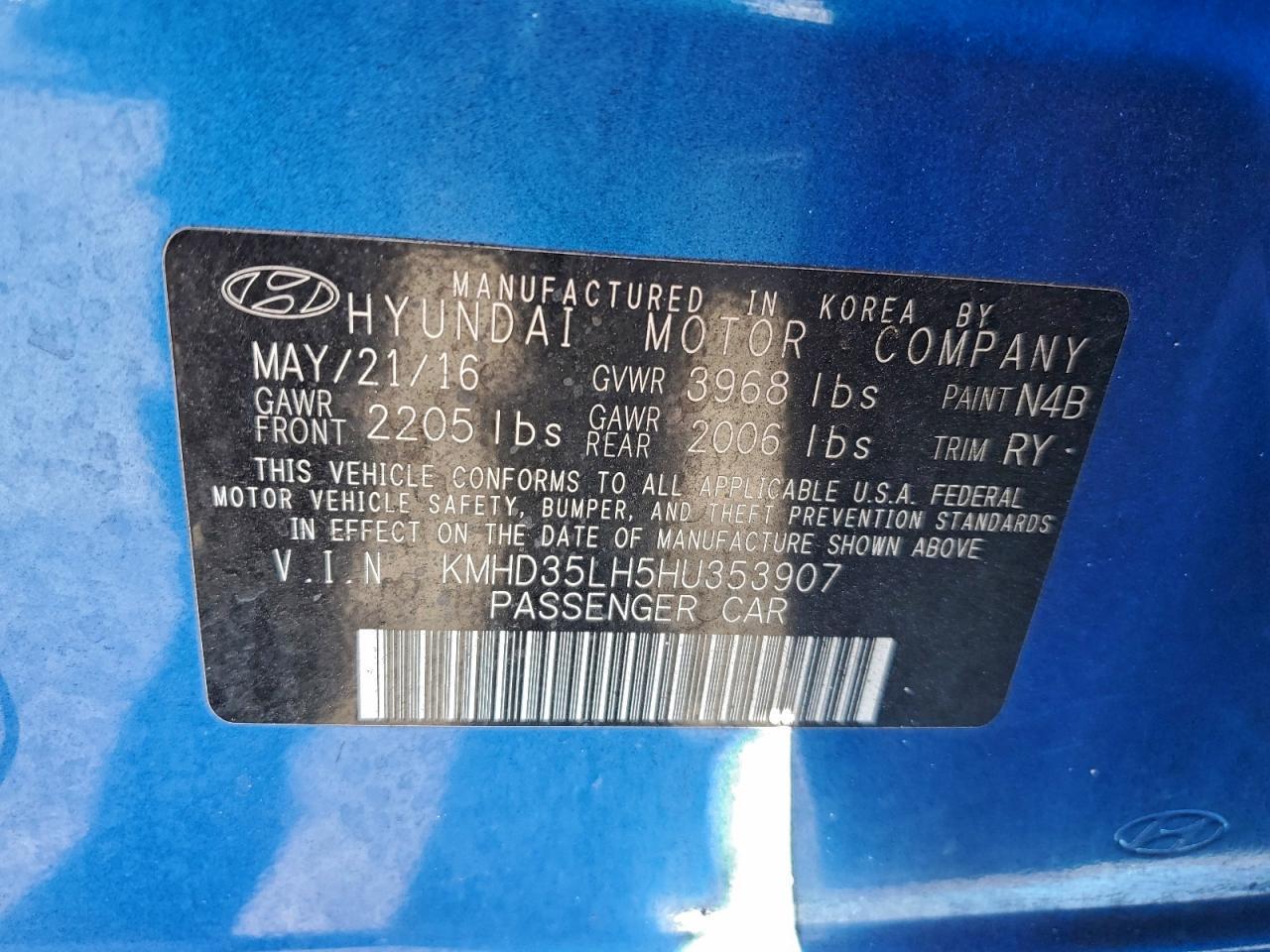 2017 HYUNDAI ELANTRA