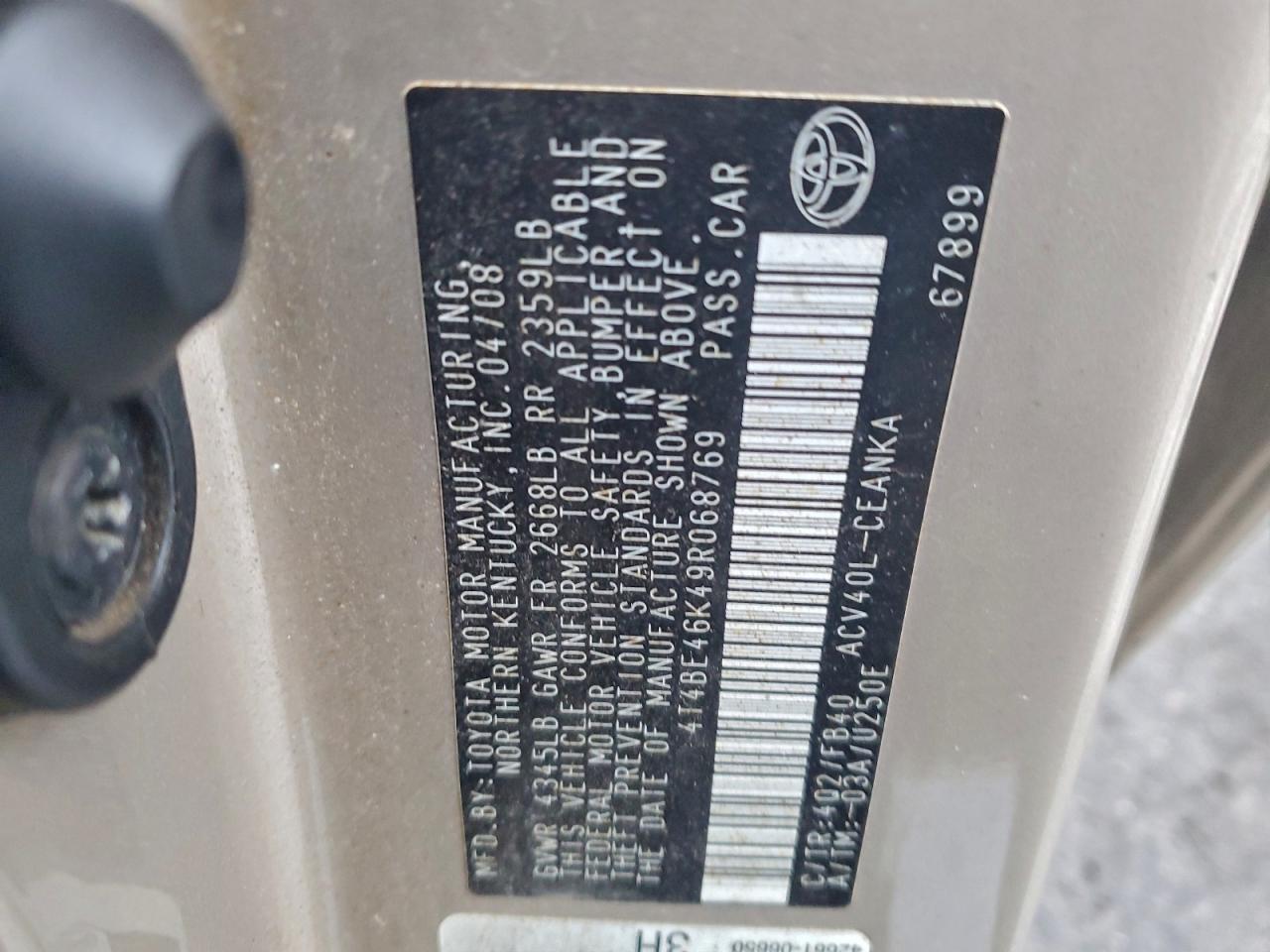 2009 TOYOTA CAMRY