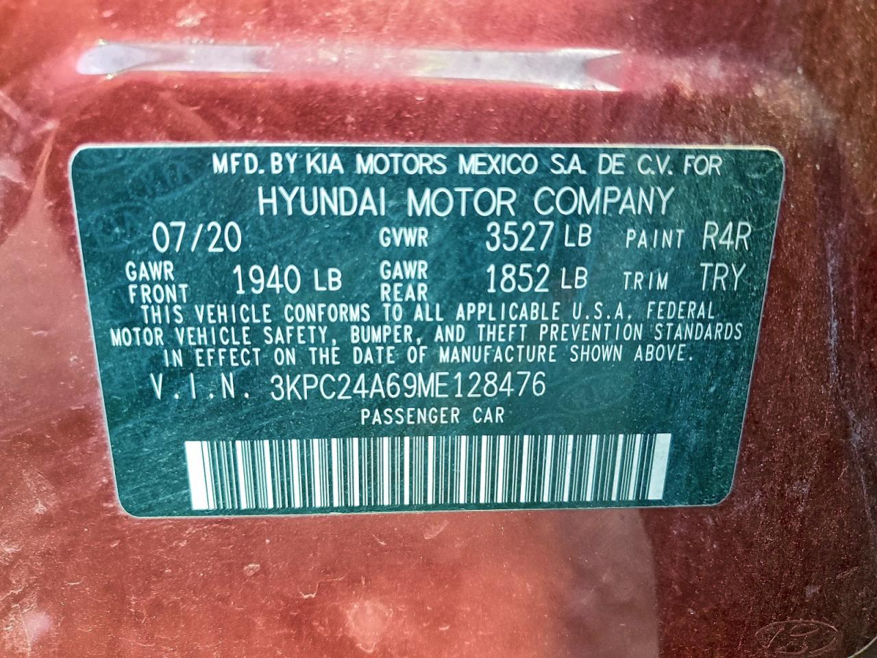 2021 HYUNDAI ACCENT