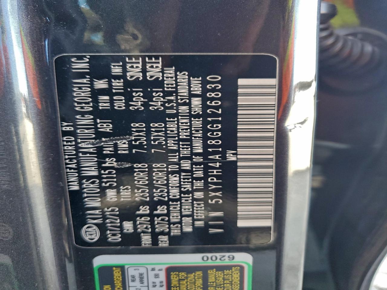2016 KIA SORENTO