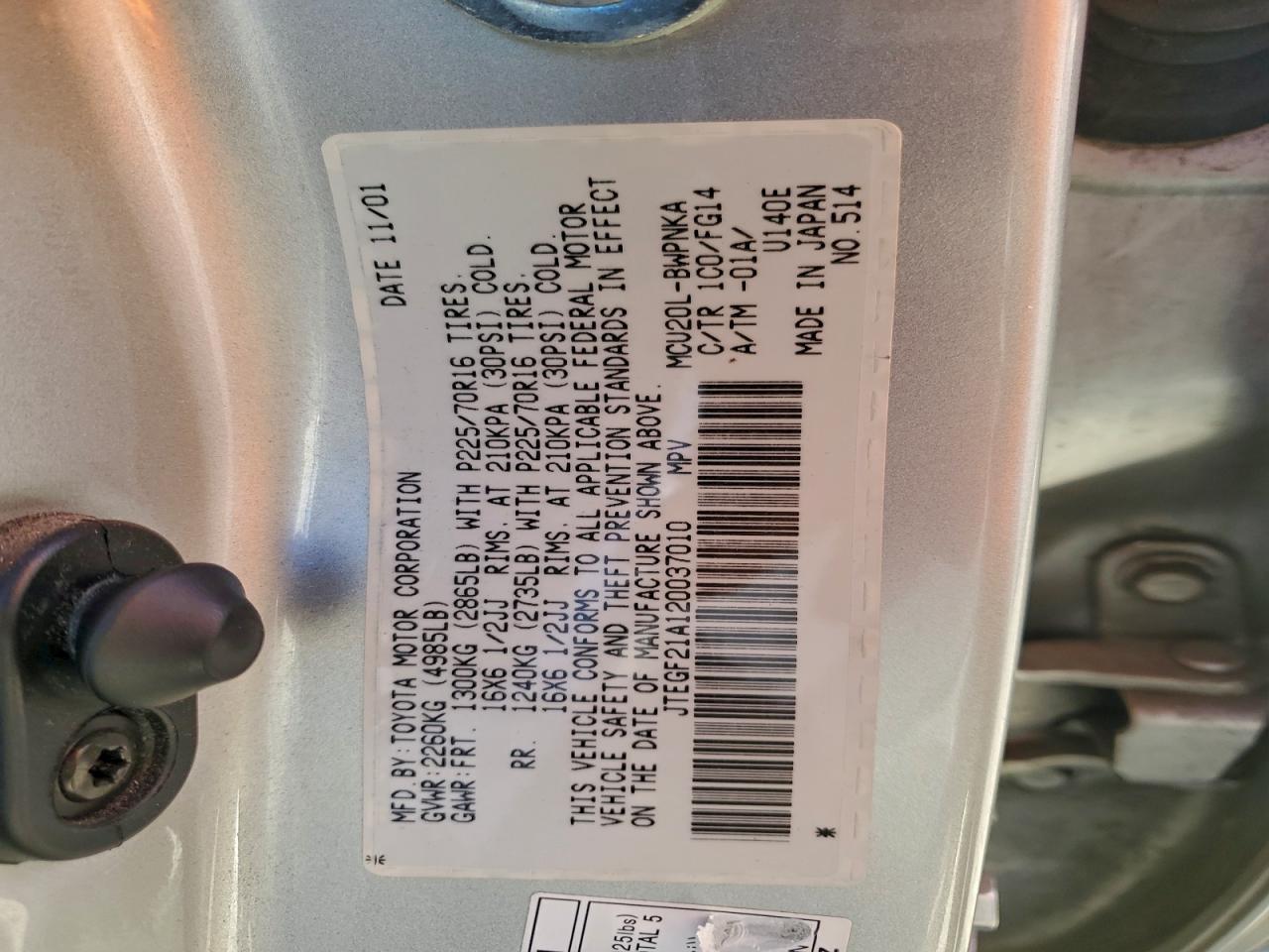 2002 TOYOTA HIGHLANDER