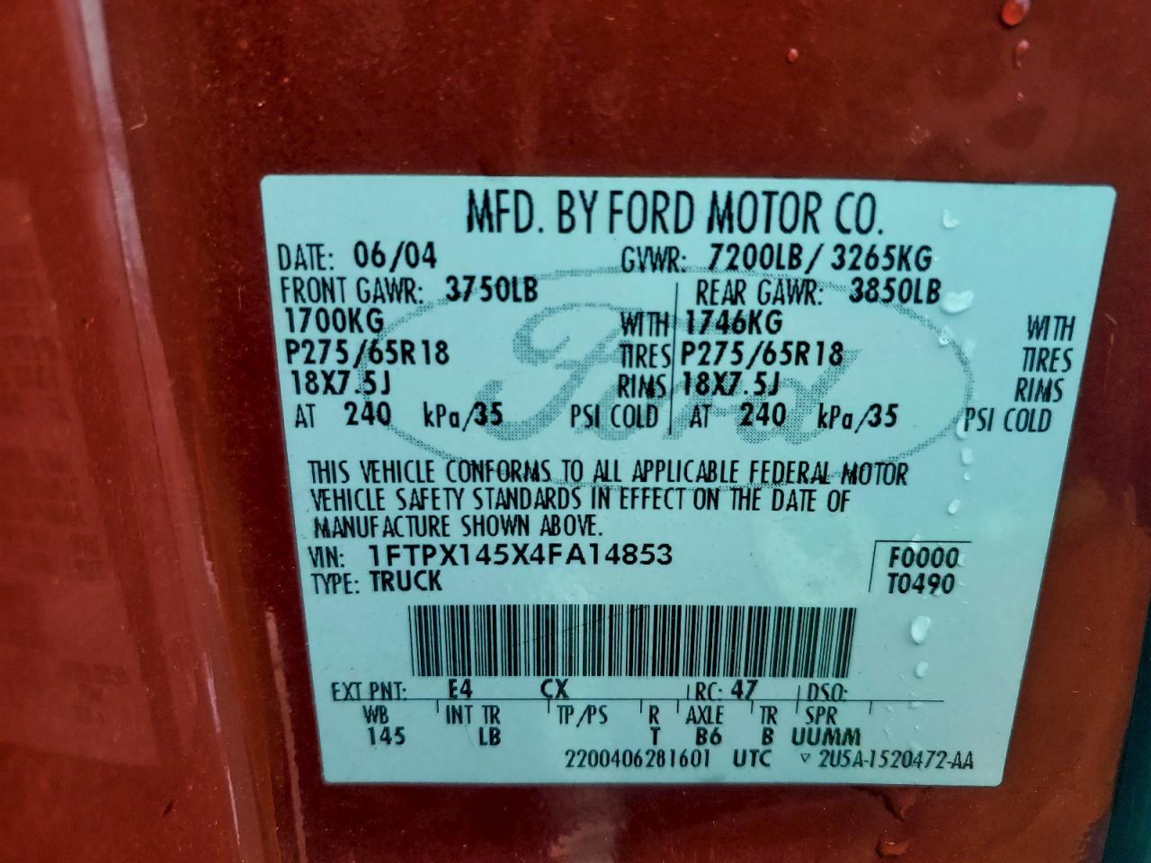 2004 FORD F-150