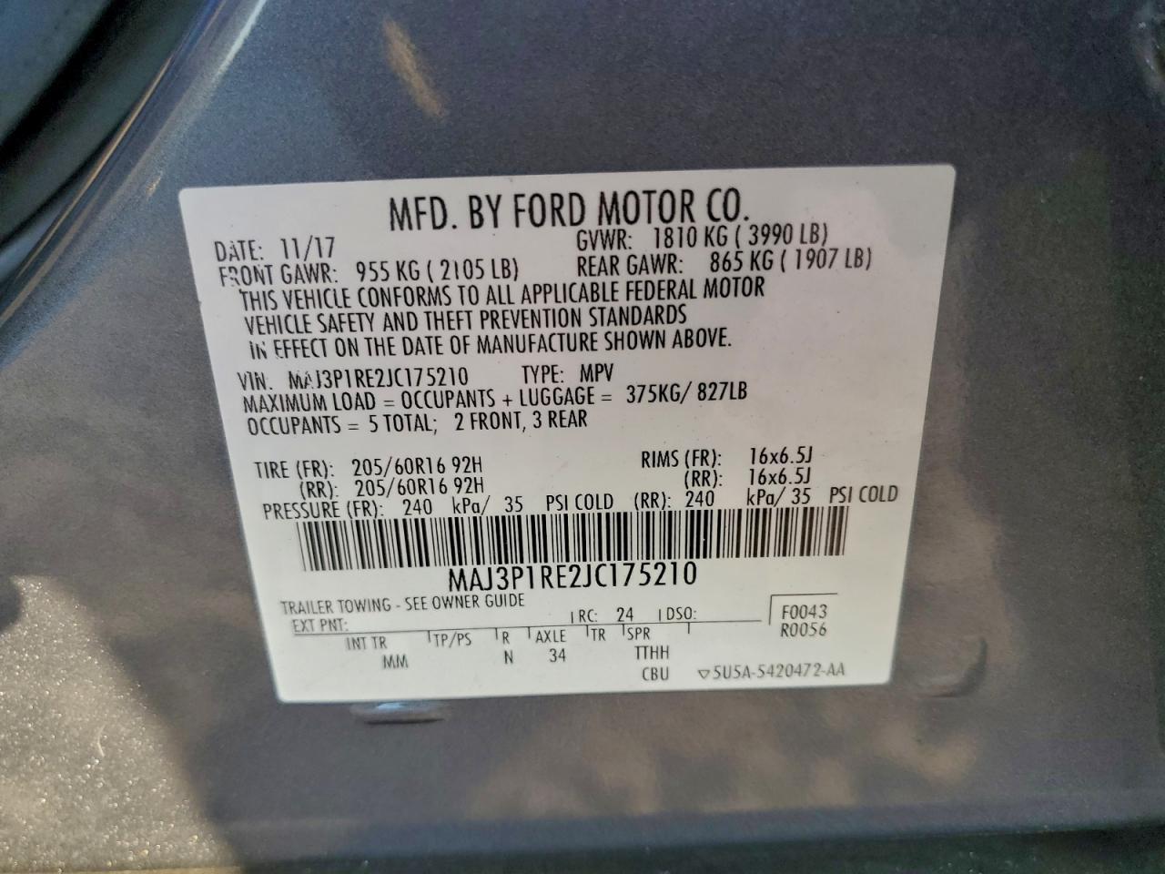 2018 FORD EcoSport