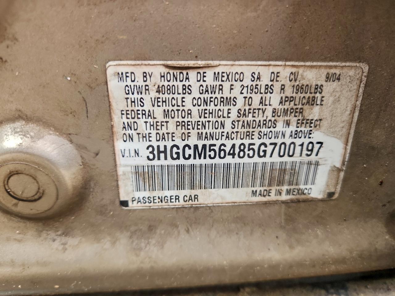2005 HONDA ACCORD