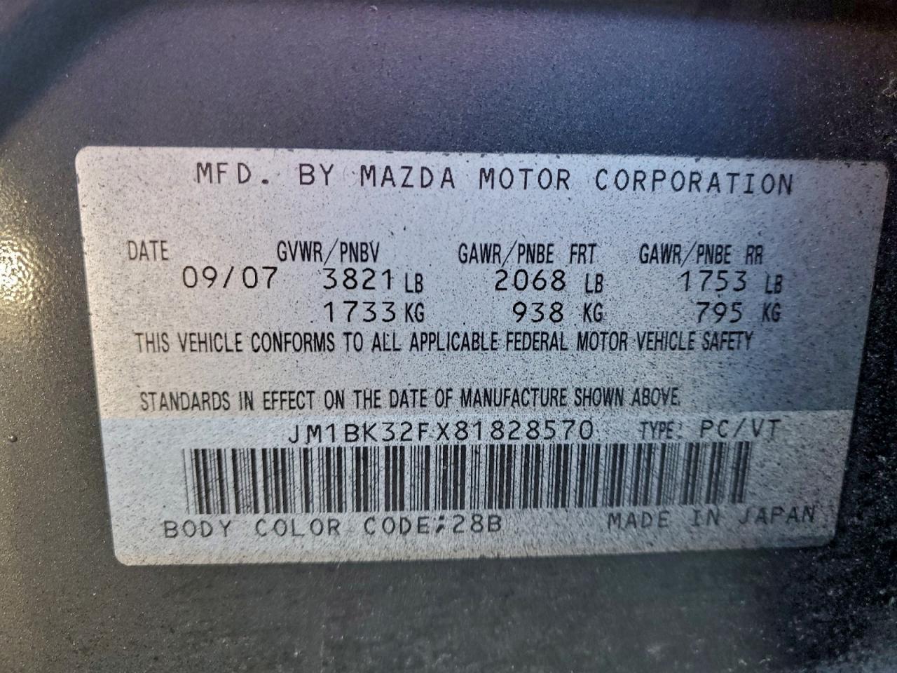 2008 MAZDA 3