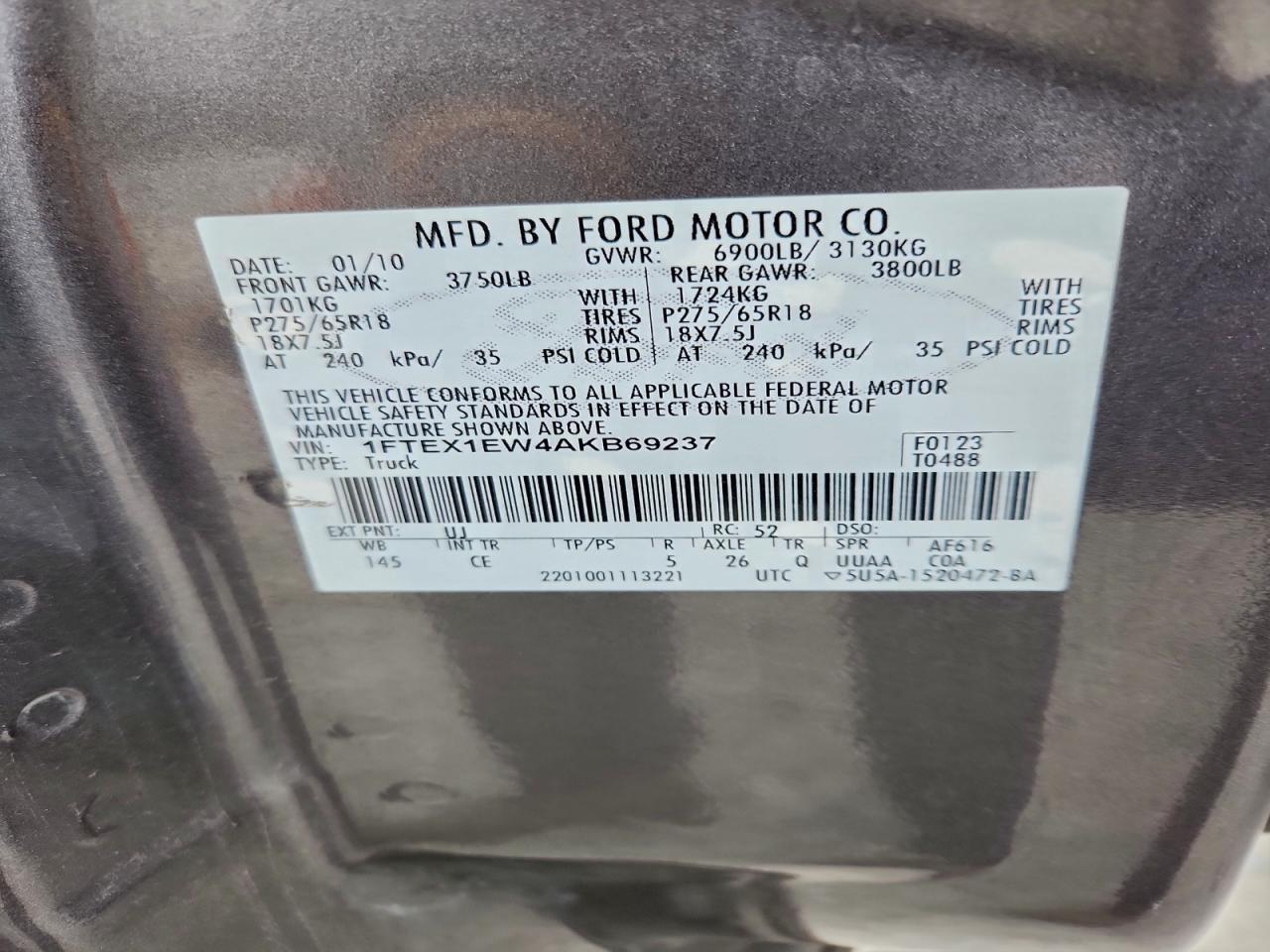 2010 FORD F-150