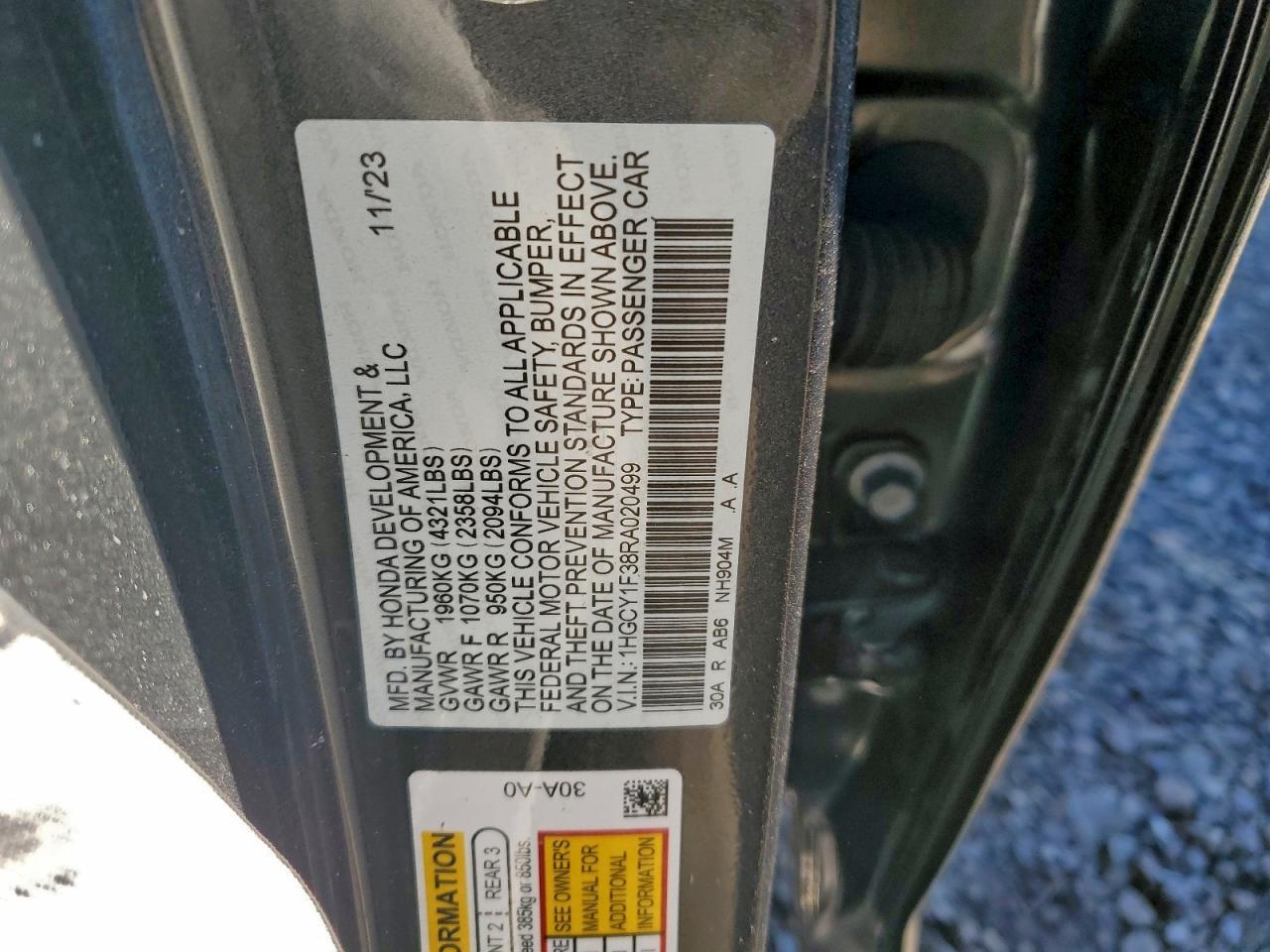 2024 HONDA ACCORD