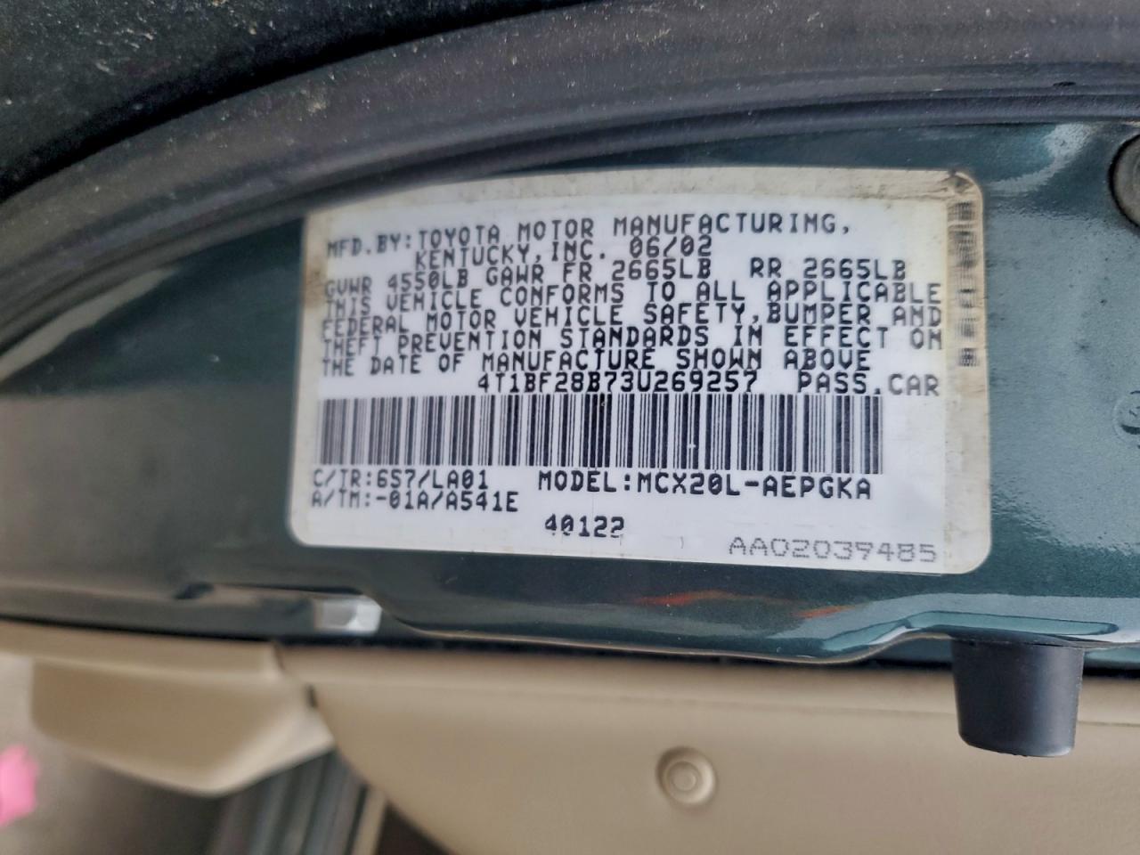 2003 TOYOTA Avalon