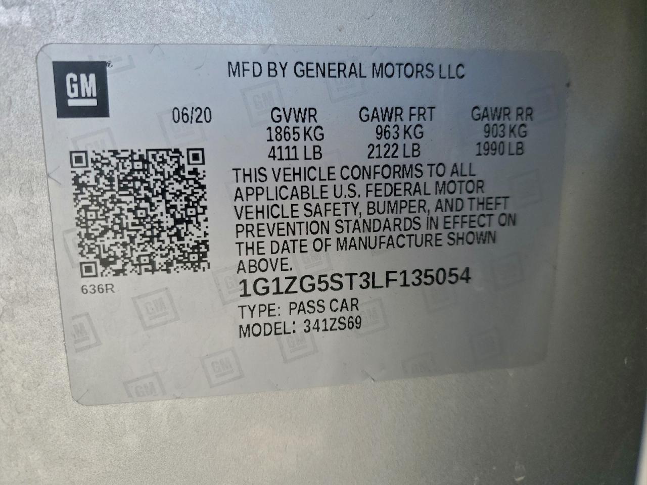 2020 CHEVROLET MALIBU
