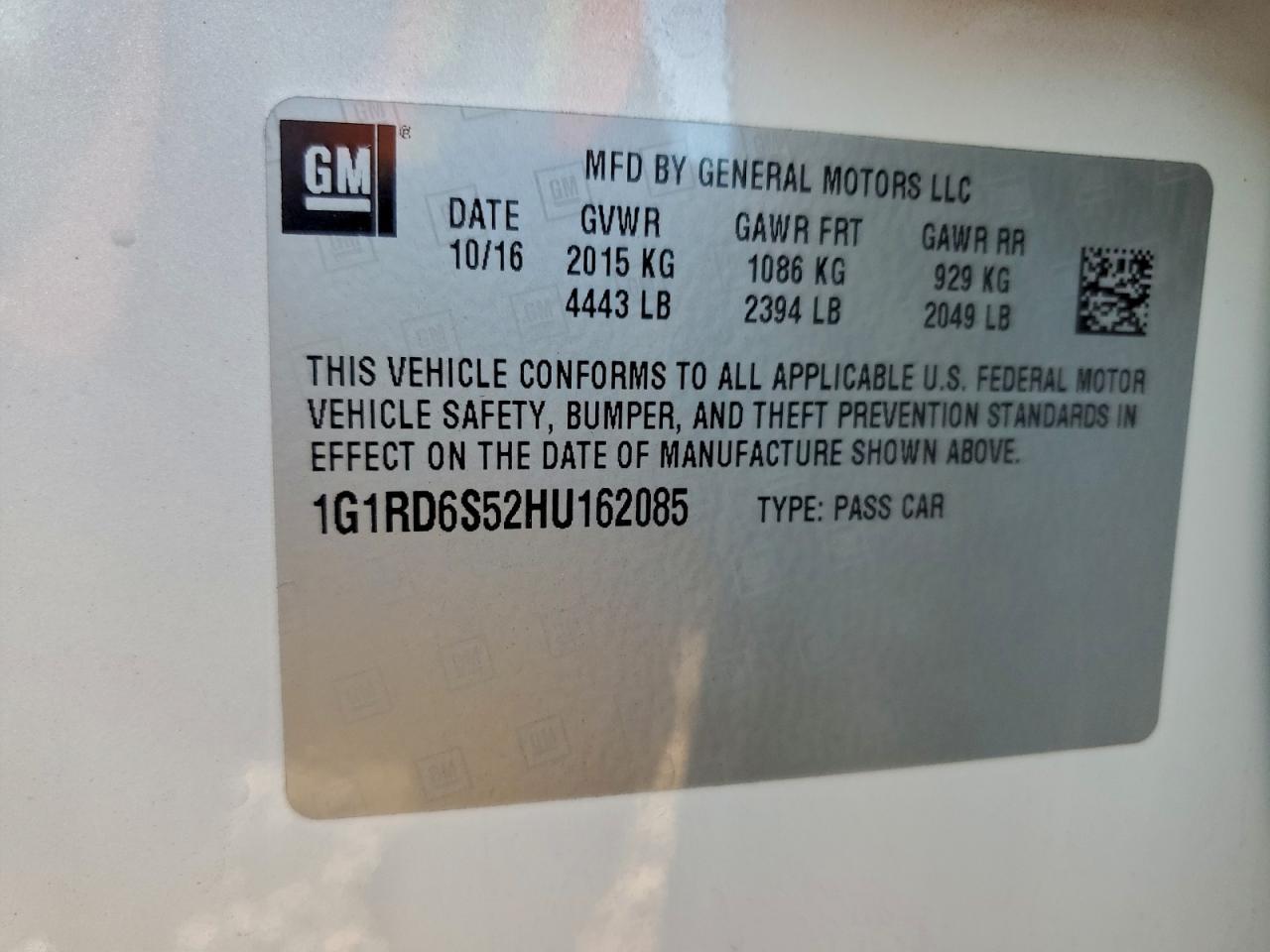 2017 CHEVROLET VOLT