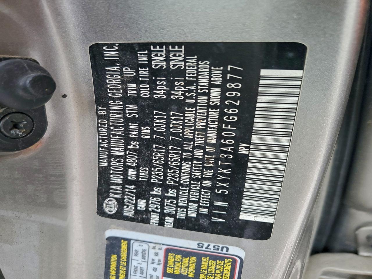 2015 KIA SORENTO