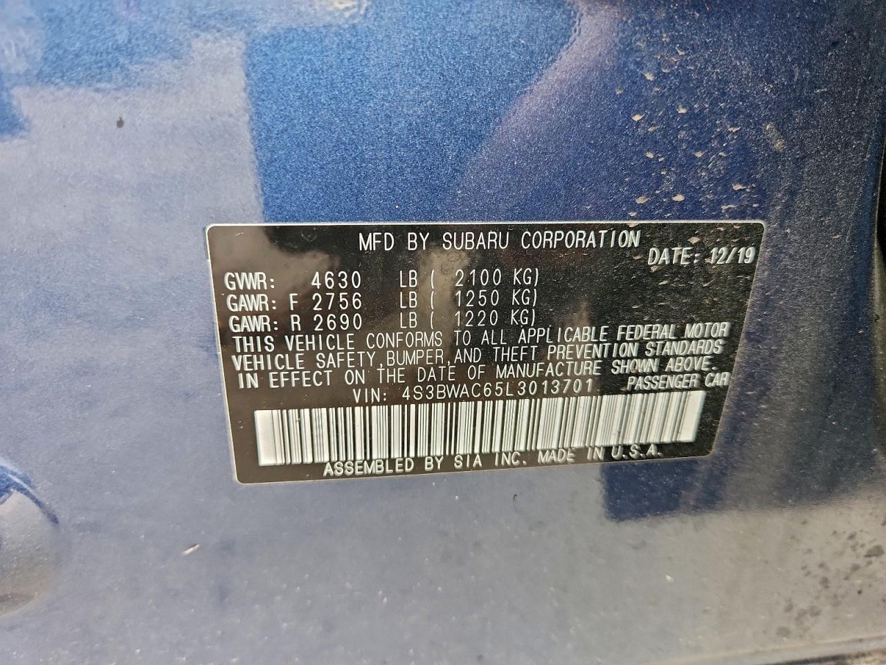 2020 SUBARU Legacy