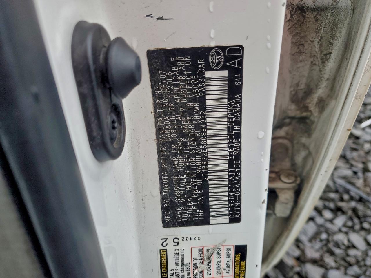 2008 TOYOTA COROLLA