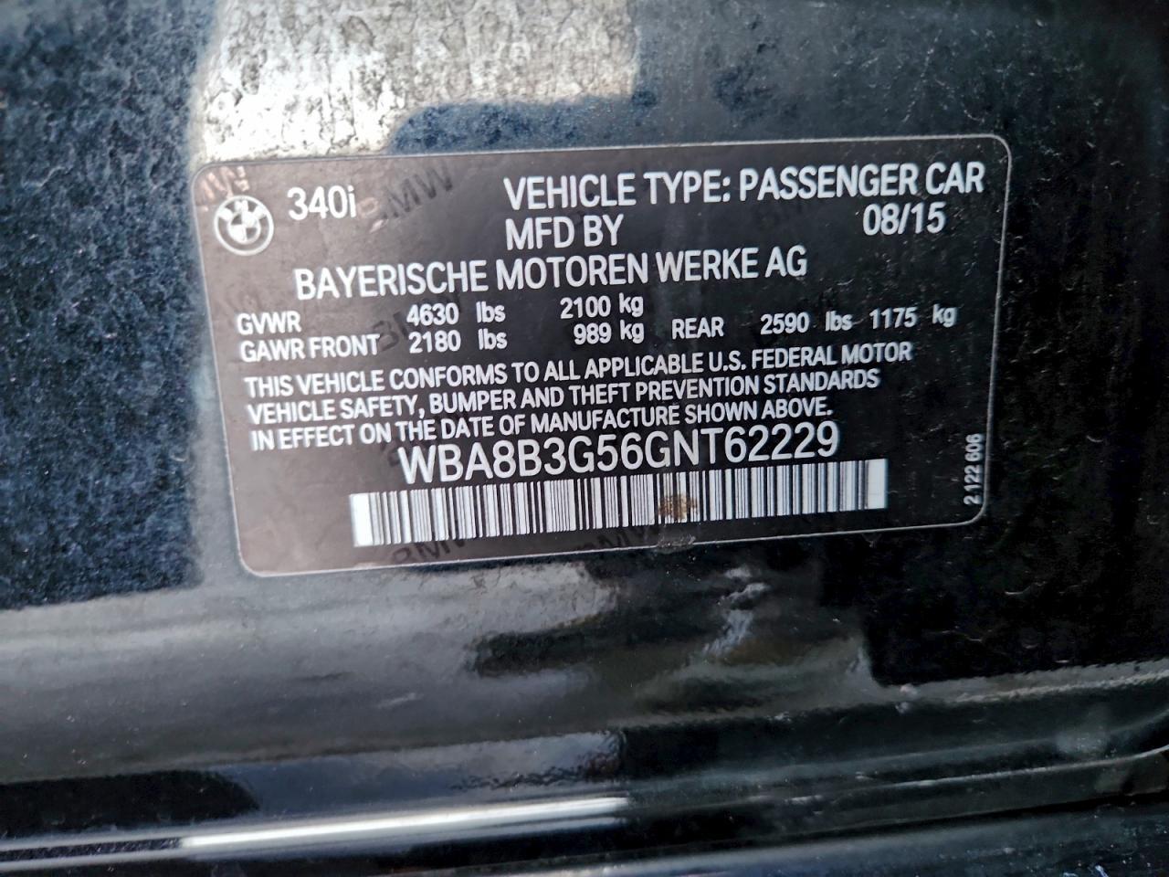 2016 BMW 3 SERIES
