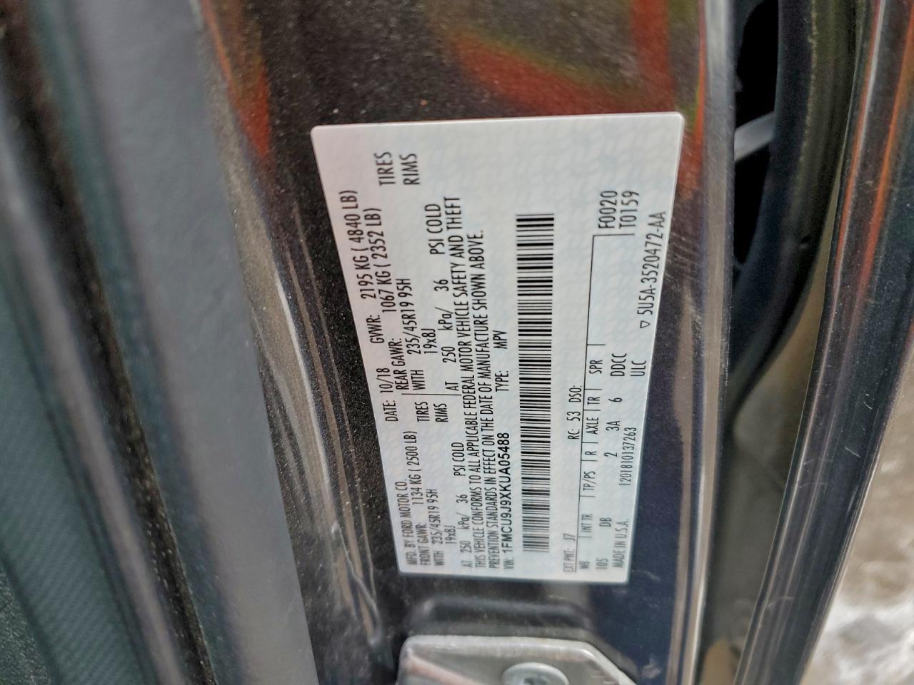 2019 FORD ESCAPE