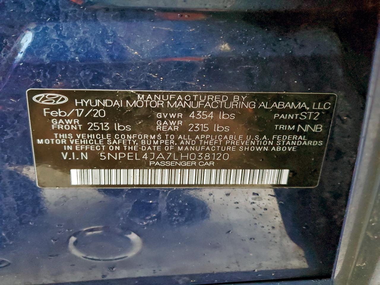 2020 HYUNDAI SONATA
