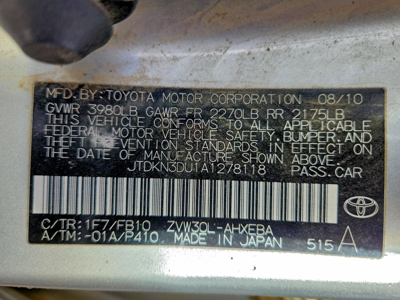 2010 TOYOTA PRIUS