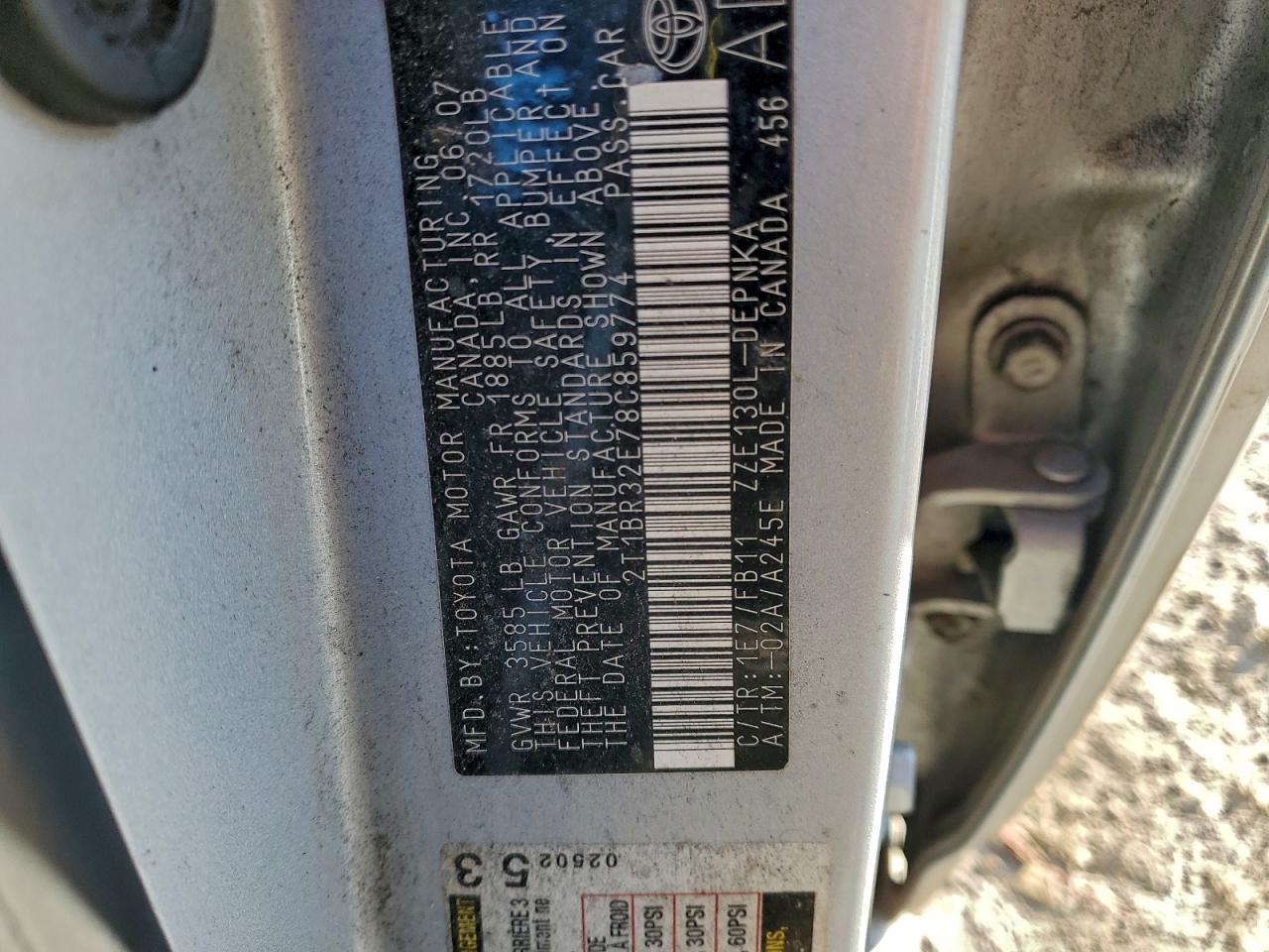 2008 TOYOTA COROLLA