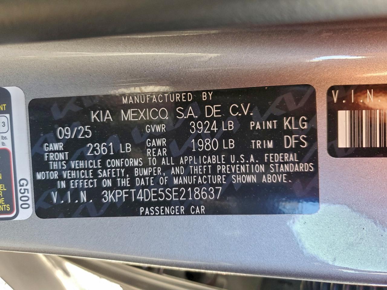 2025 KIA K4