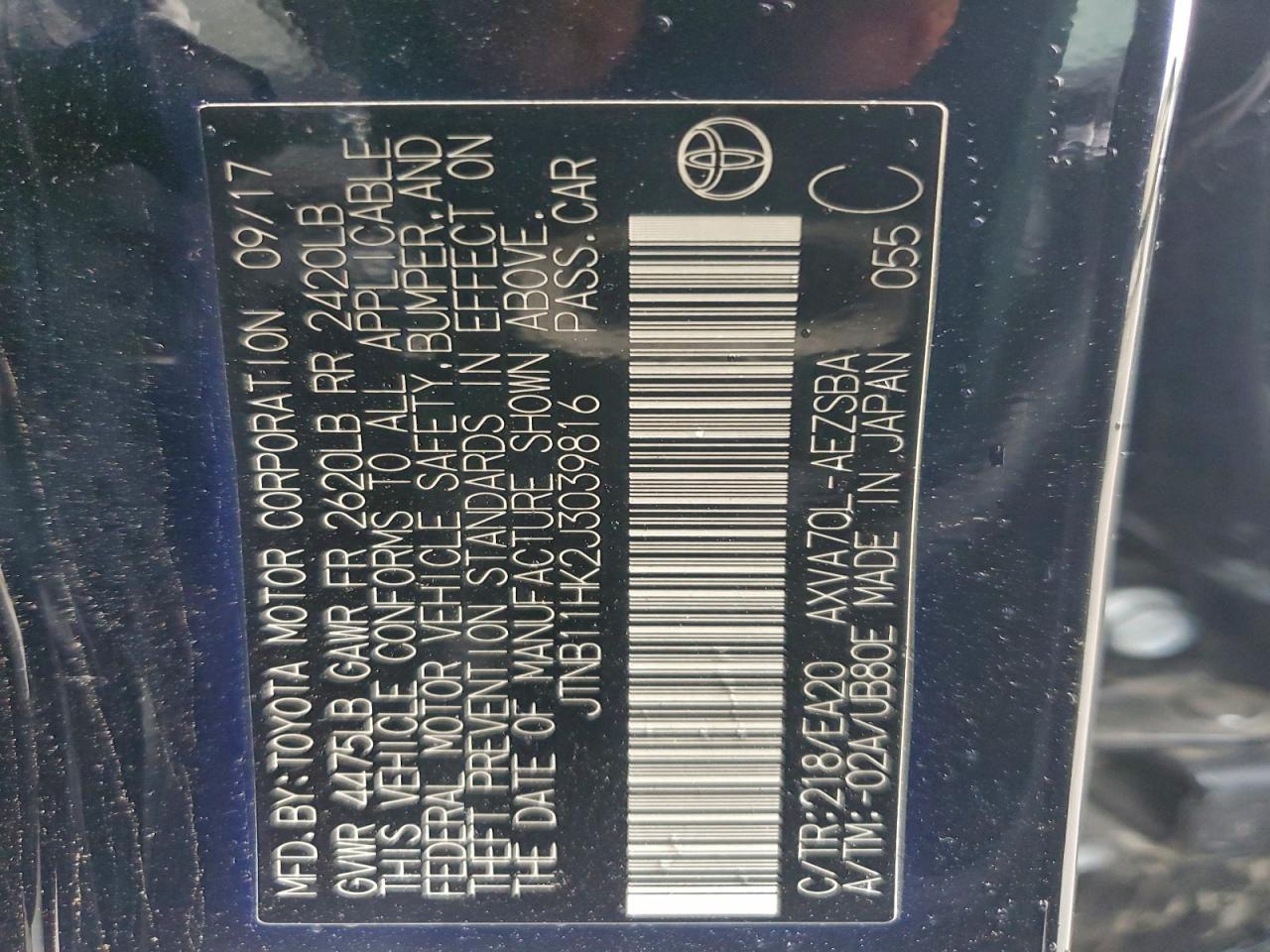 2018 TOYOTA CAMRY
