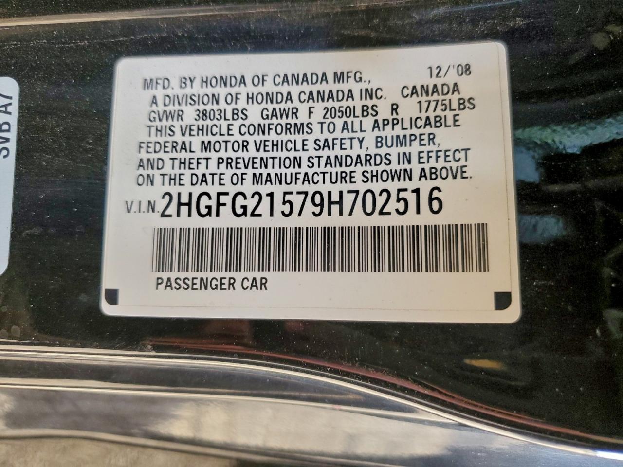 2009 HONDA CIVIC