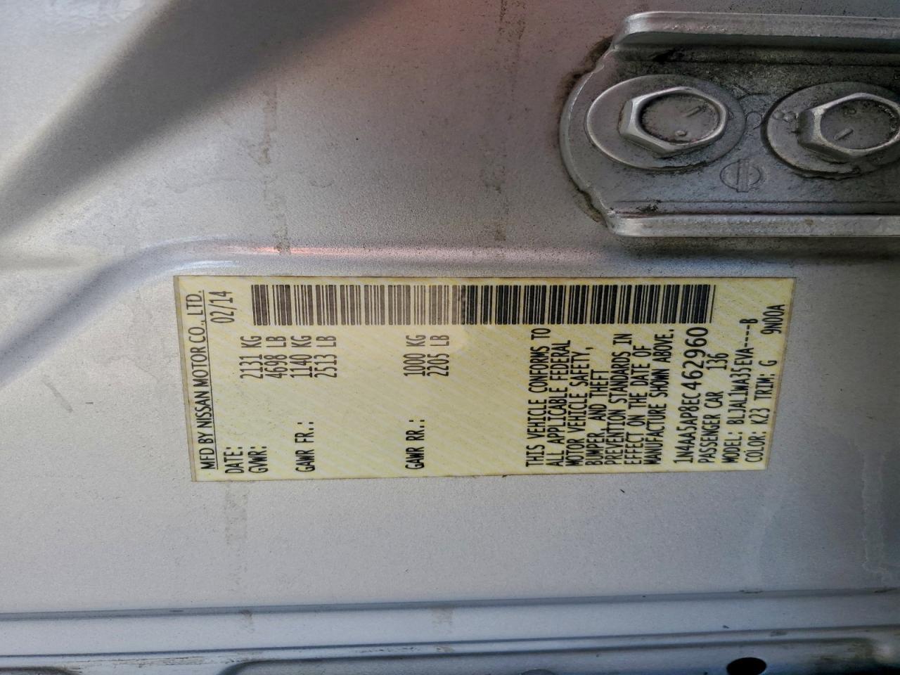 2014 NISSAN Maxima