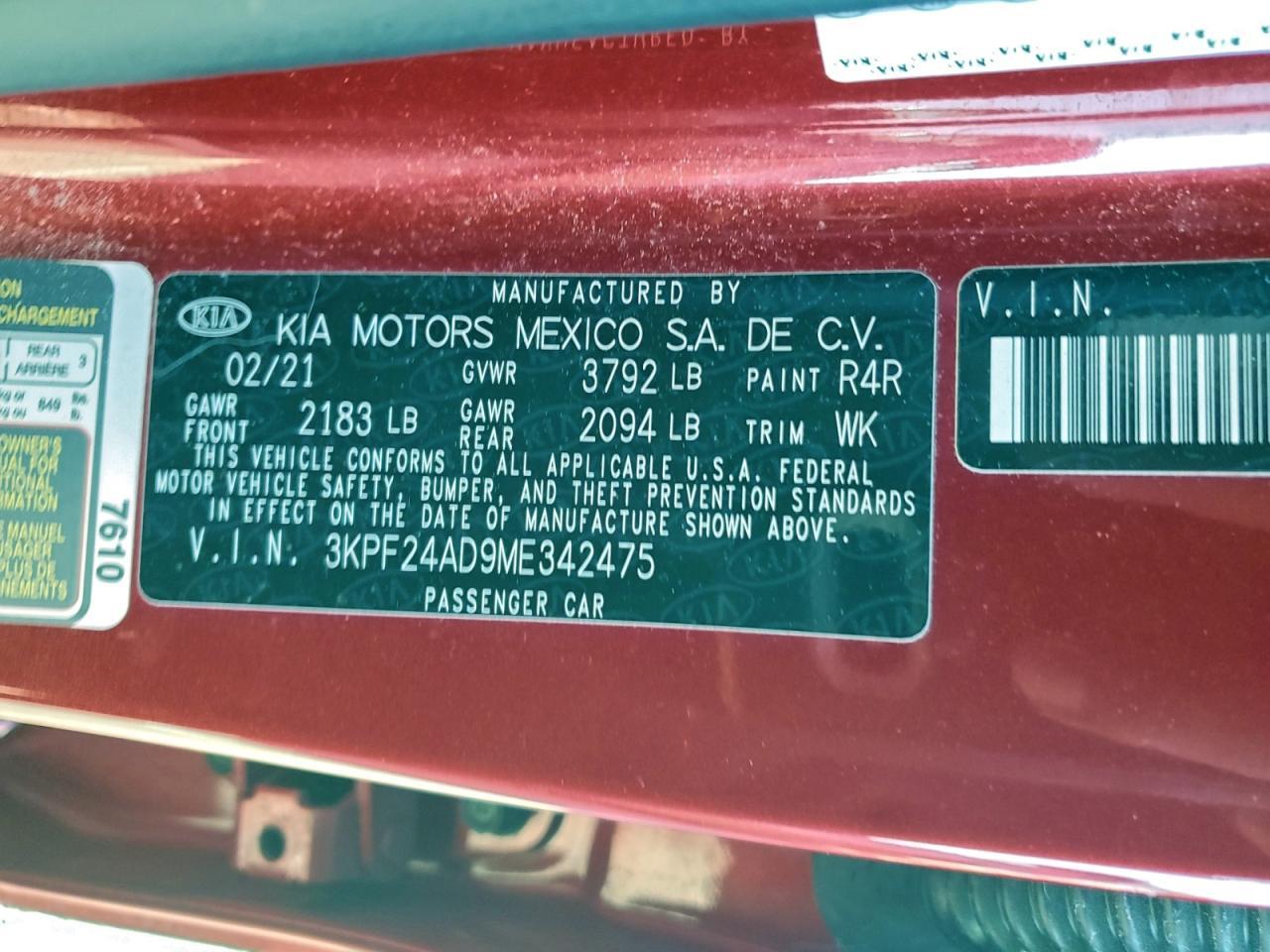 2021 KIA FORTE