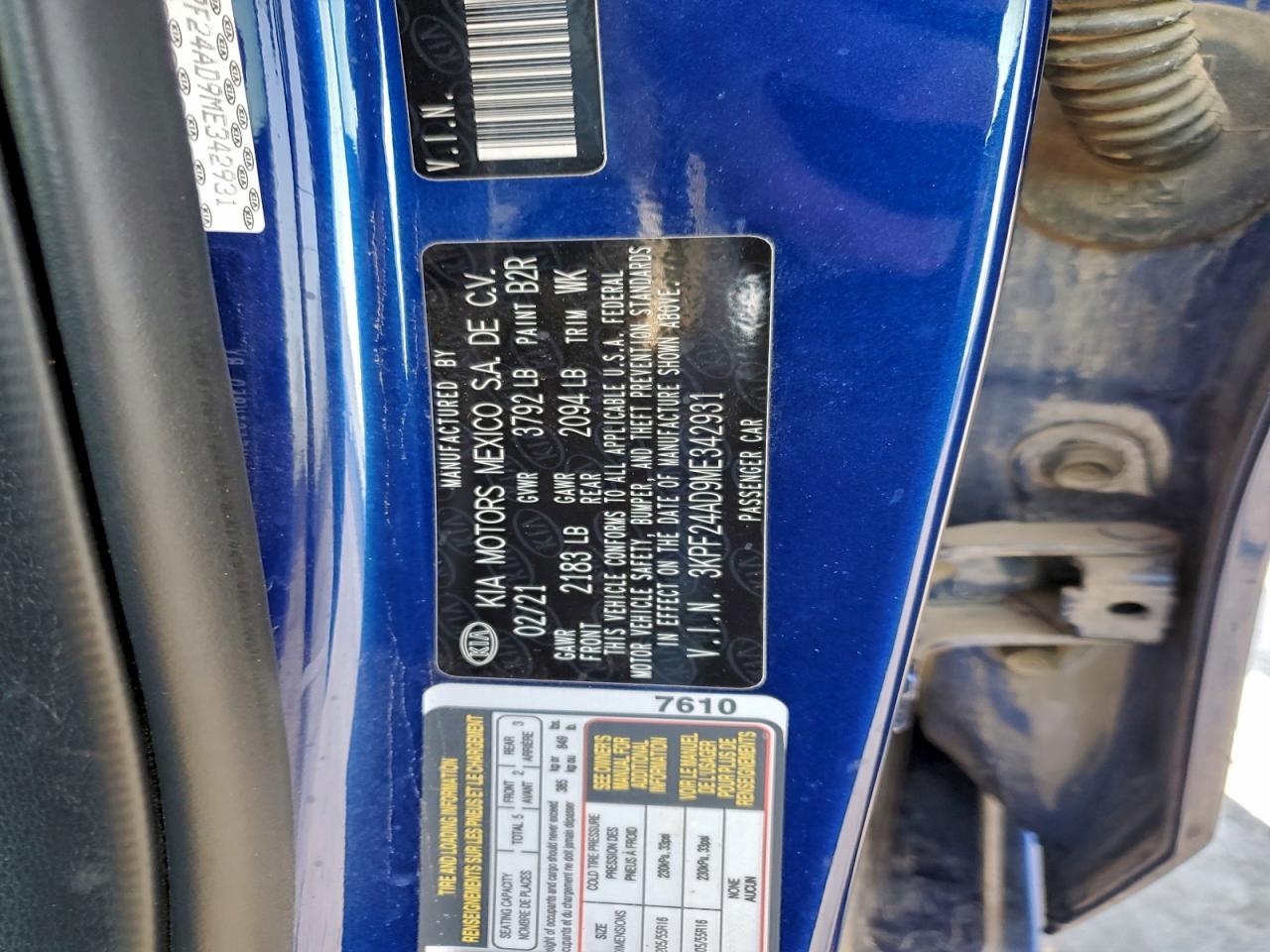 2021 KIA FORTE