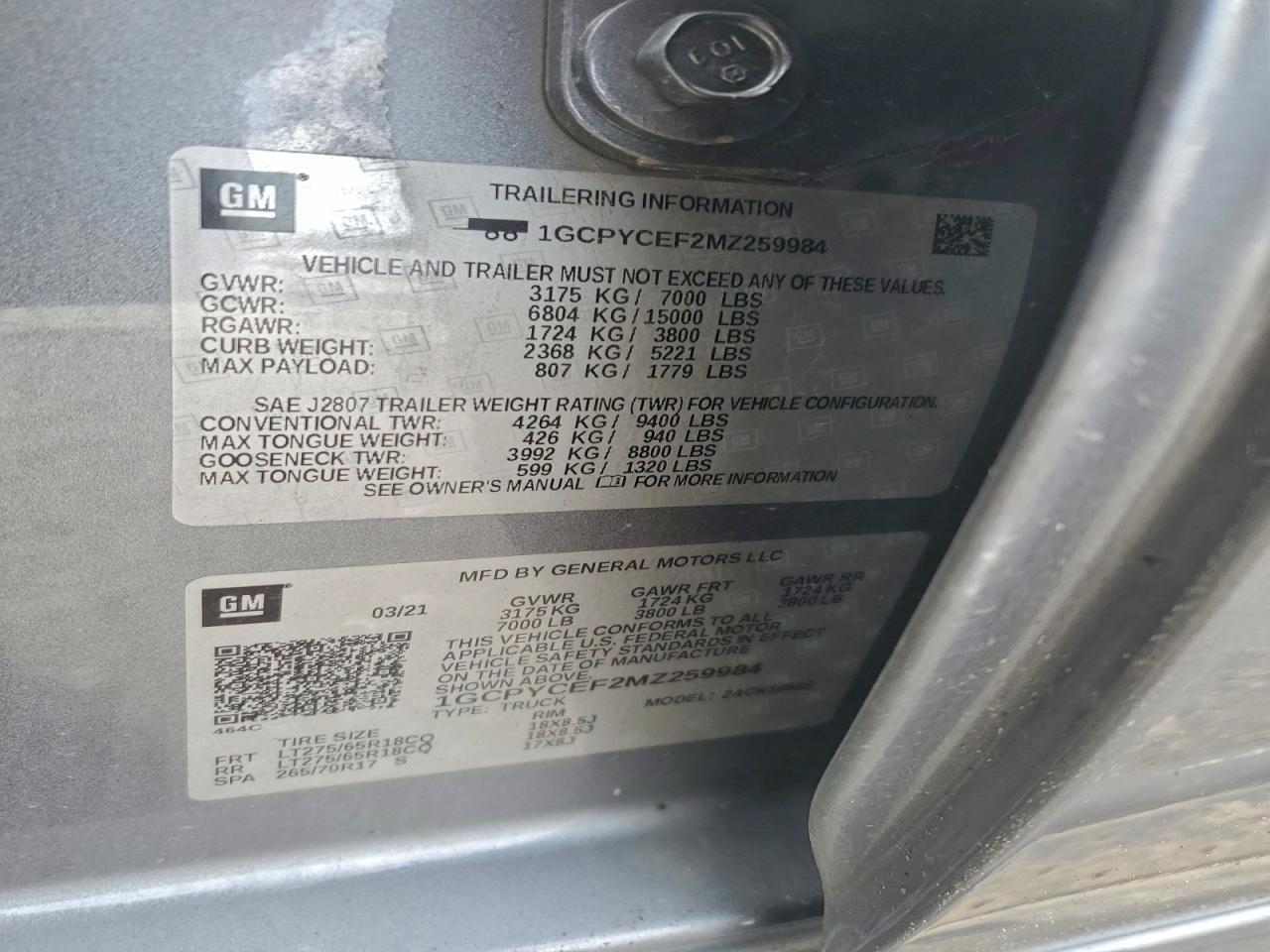 2021 CHEVROLET Silverado