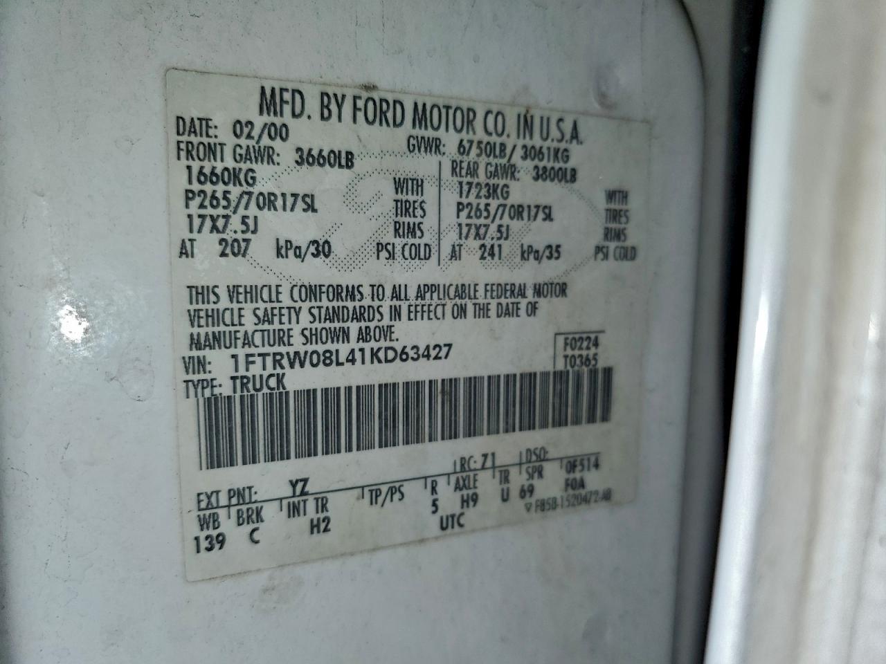2001 FORD F-150