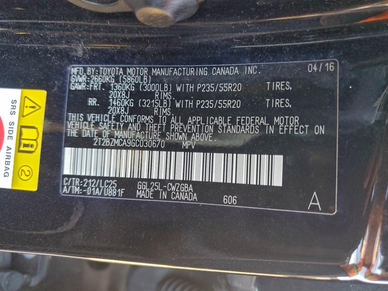 2016 LEXUS RX 350