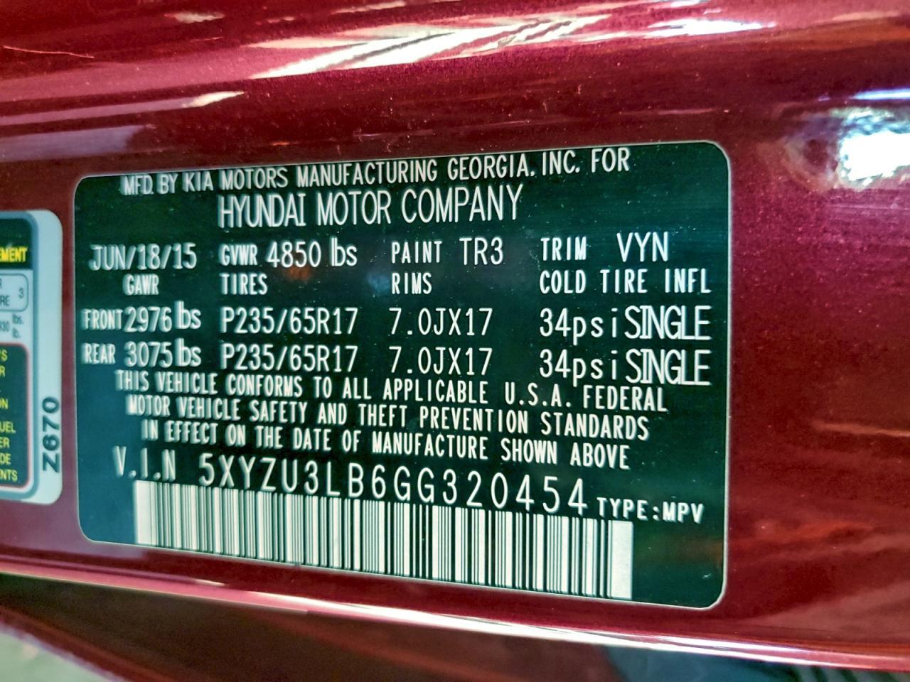 2016 HYUNDAI SANTA FE
