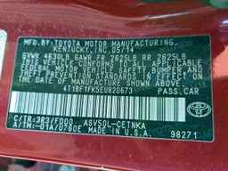 2014 TOYOTA CAMRY