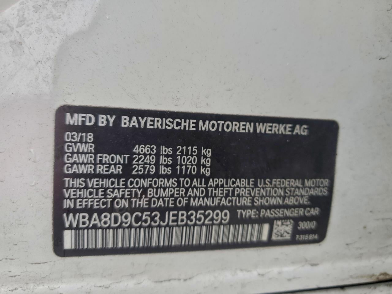 2018 BMW 3 SERIES