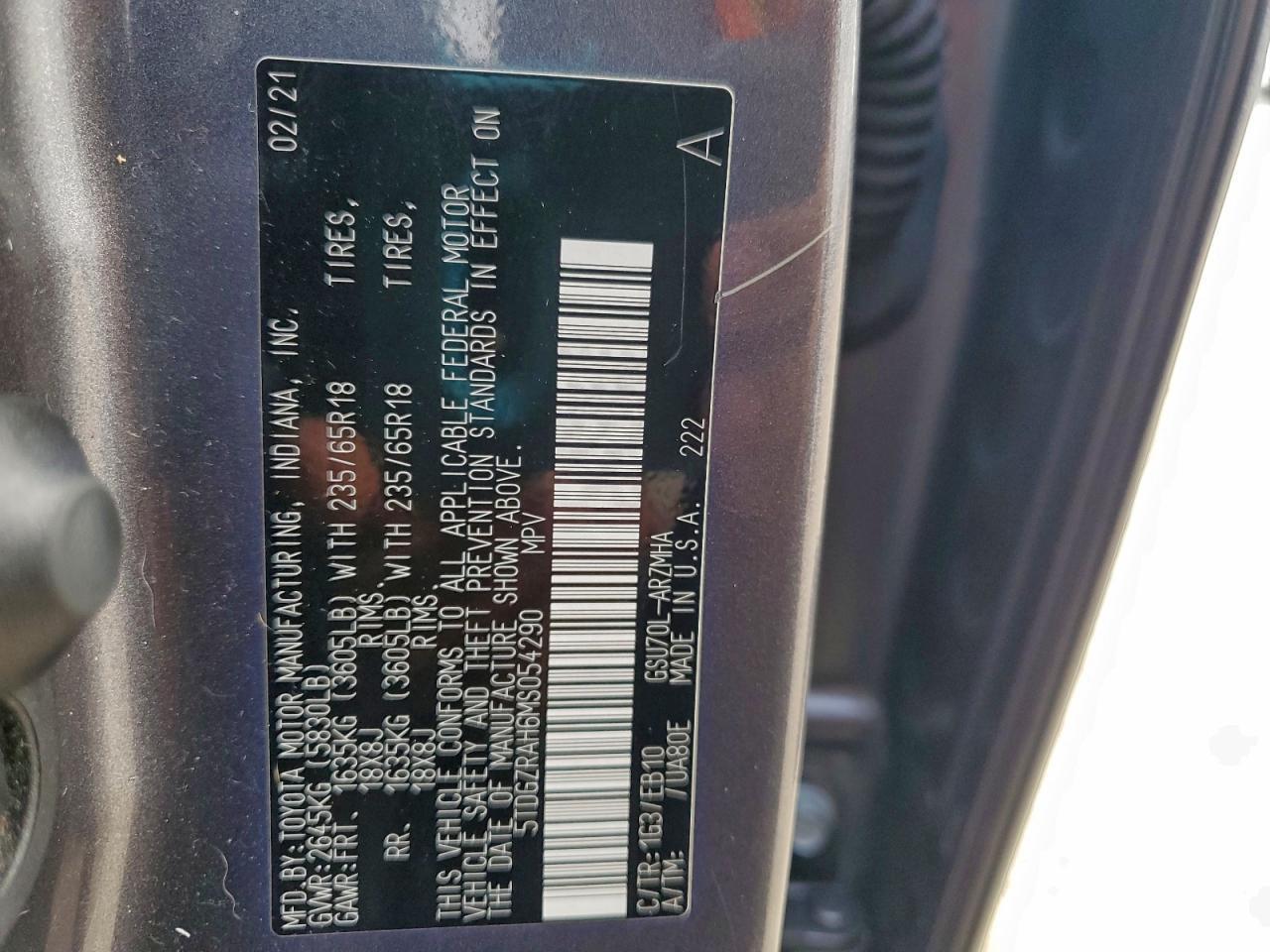 2021 TOYOTA HIGHLANDER