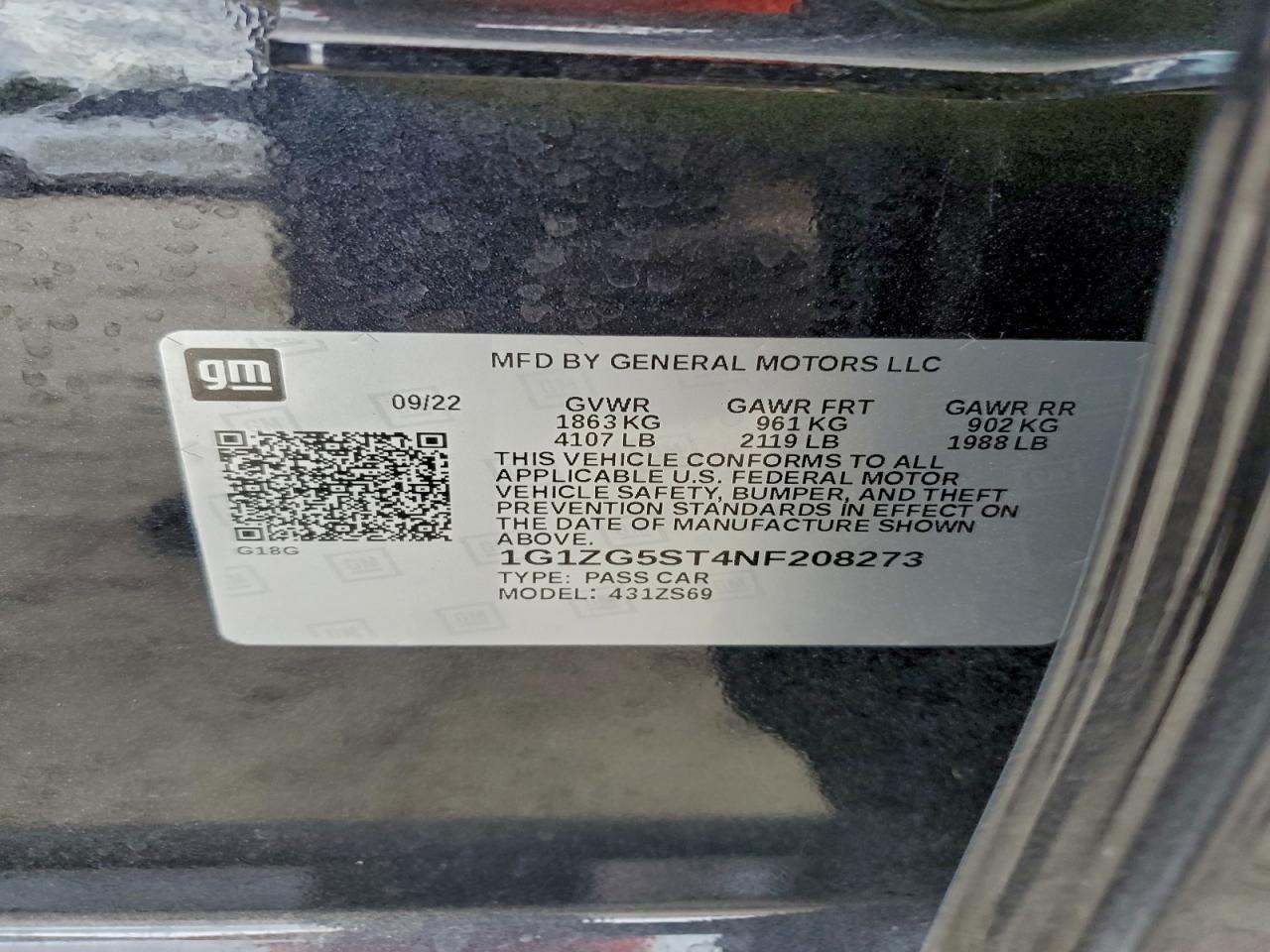 2022 CHEVROLET MALIBU