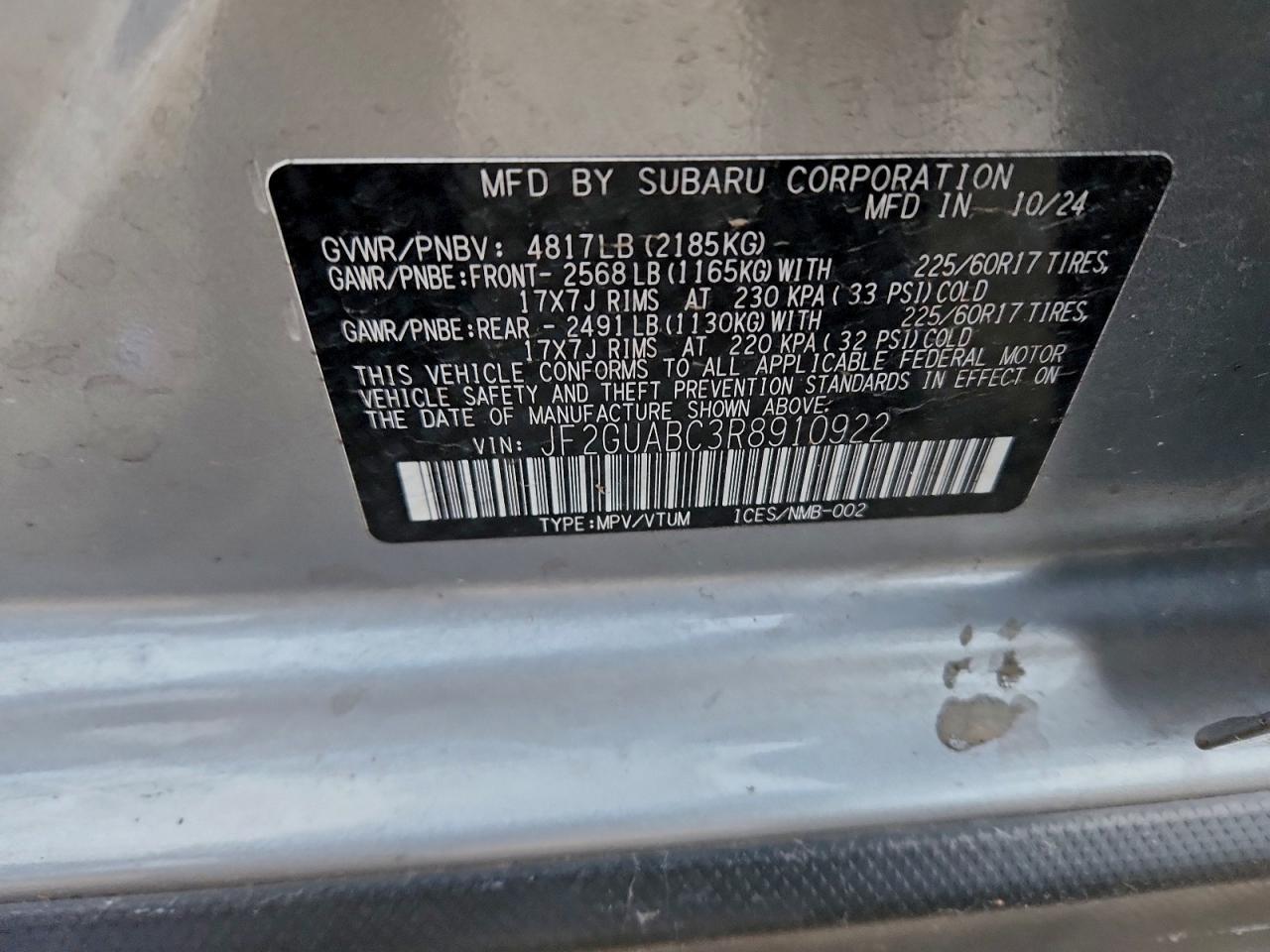 2024 SUBARU Crosstrek