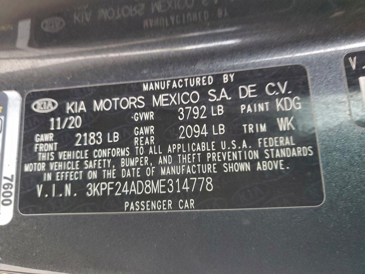 2021 KIA FORTE