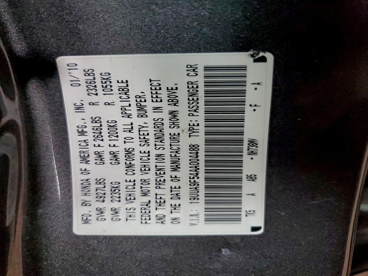 2010 ACURA TL