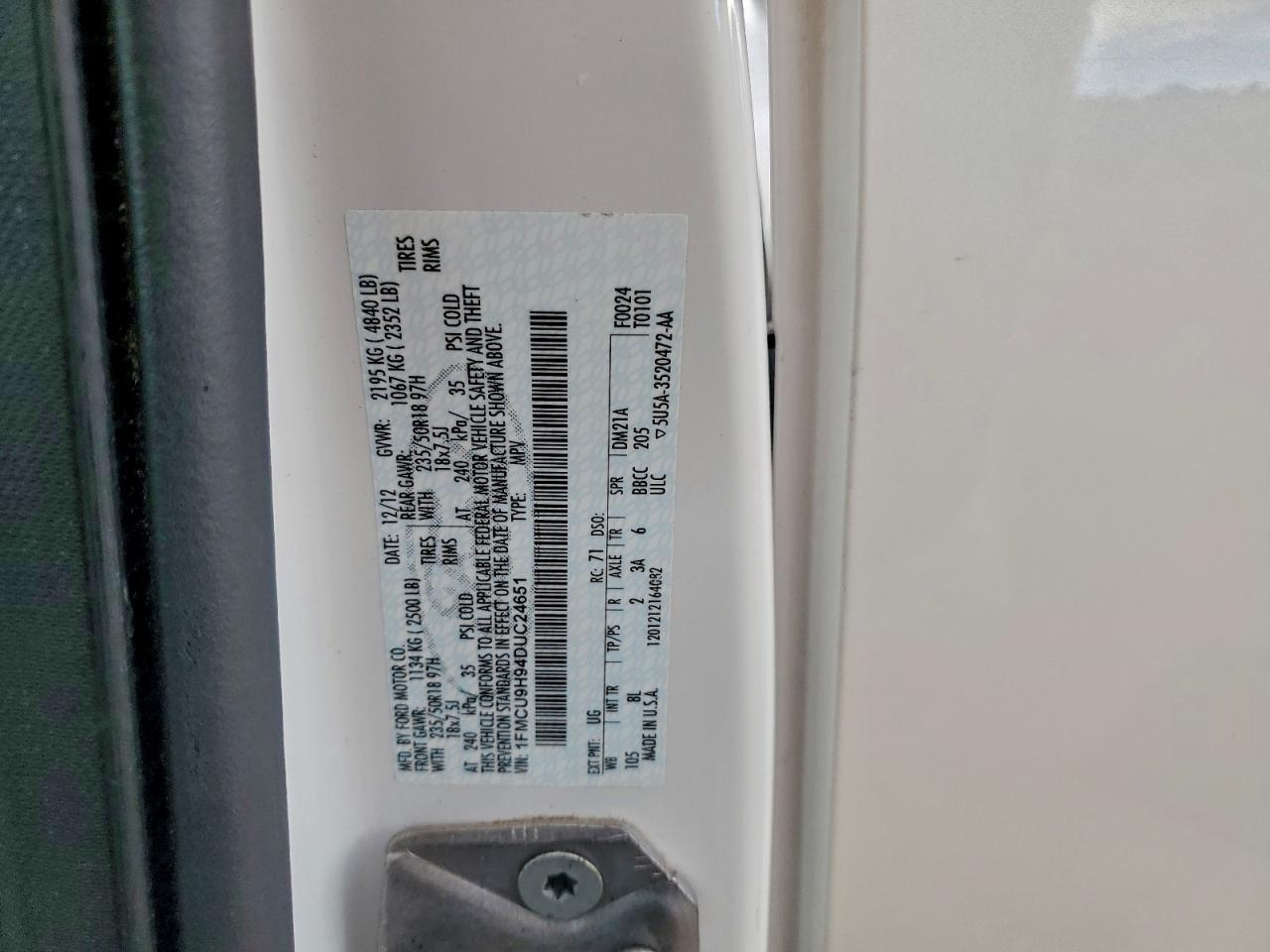 2013 FORD ESCAPE
