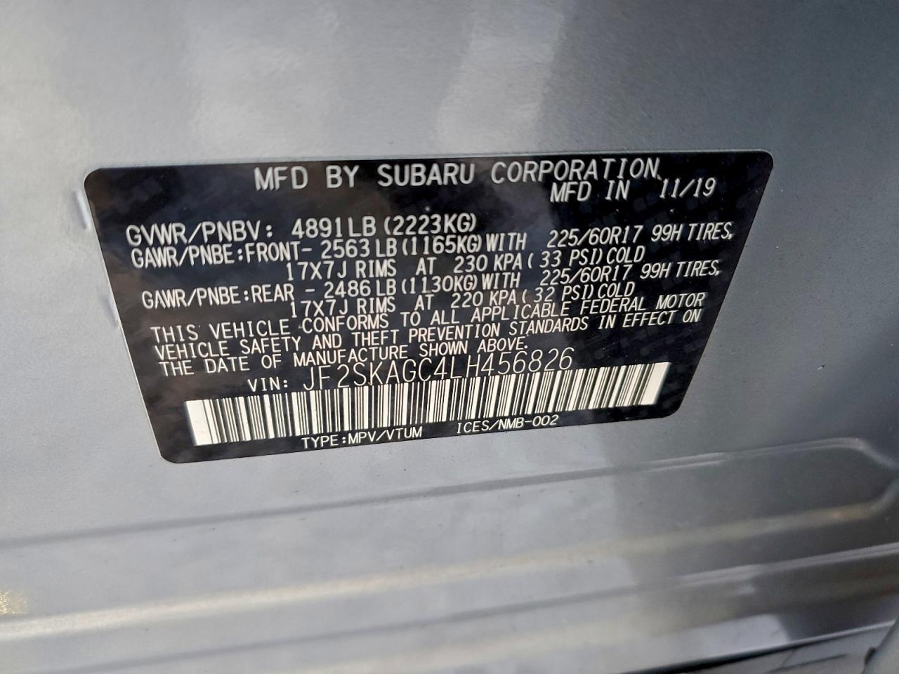 2020 SUBARU FORESTER